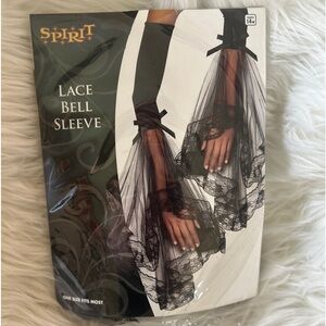 Spirit Halloween Lace Bell Sleeve Black one size
